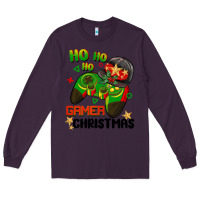 Plum ho ho ho gamer Christmas Long Sleeve Tee - BarkalooDesign