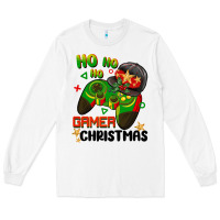 White ho ho ho gamer Christmas Long Sleeve Tee - BarkalooDesign