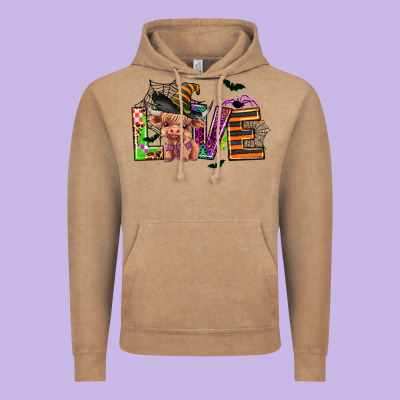 Love Halloween Heifer Vintage Hoodie Designed By Adodesignshop
