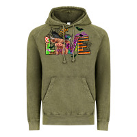 Vintage Olive love halloween heifer Vintage Hoodie - AdoDesignShop
