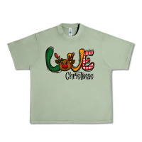 Oil Green love Christmas Urban Heavy Tee - CowhideDigitalArt