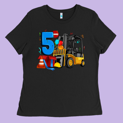 Forklift Birthday Five Ladies Tee Designed By Artiststas