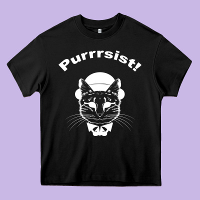Purrrsist Heavy Core Tee Designed By Bettercallsaul