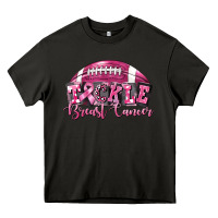 Asphalt Tickle Breast Cancer Football Heavy Core Tee - FaDigitalArtStudio