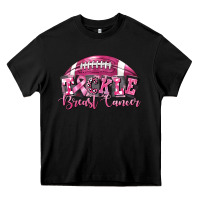 Black Tickle Breast Cancer Football Heavy Core Tee - FaDigitalArtStudio