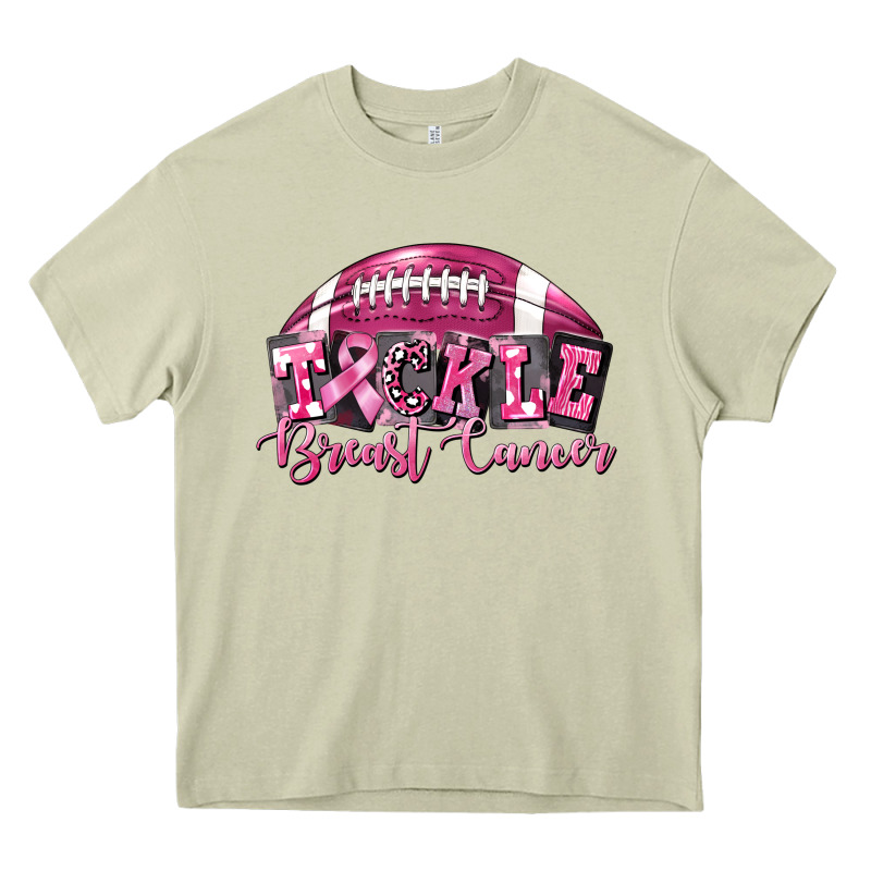 Tickle Breast Cancer Football Heavy Core Tee by FaDigitalArtStudio | Teevron