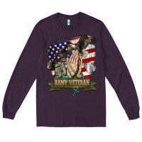 Plum army veteran  pray Long Sleeve Tee - BarkalooDesign
