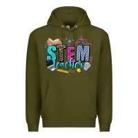 Army Green stem teacher Premium Hoodie - AdoDesignShop