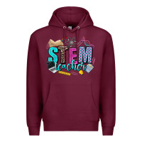 Burgundy stem teacher Premium Hoodie - AdoDesignShop