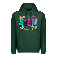 Sports Green stem teacher Premium Hoodie - AdoDesignShop