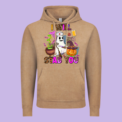 I Will Stab You Nurse Vintage Hoodie Designed By Adodesignshop