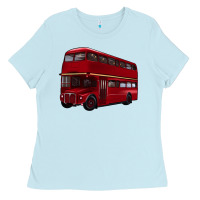 Baby Blue double decker bus Ladies Tee - Artiststas