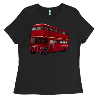 Black double decker bus Ladies Tee - Artiststas