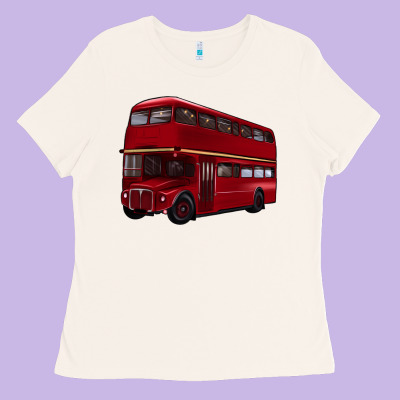 Double Decker Bus Ladies Tee Designed By Artiststas