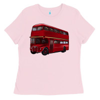 Bubblegum Pink double decker bus Ladies Tee - Artiststas