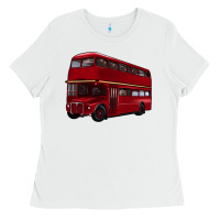 White double decker bus Ladies Tee - Artiststas
