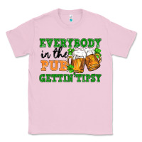 Bubblegum Pink everybody in the pub gettin tipsy Classic Tee - FaDigitalArtStudio