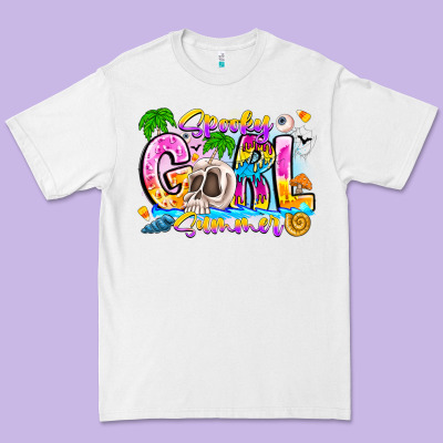 Spooky Girl Summer Premium Tee Designed By Cowhidedigitalart