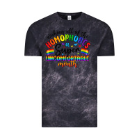 Cloud Black wishing all of the homophobes uncomfortable month Vintage Tee - Artiststas