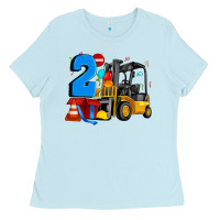 Baby Blue forklift birthday two Ladies Tee - Artiststas
