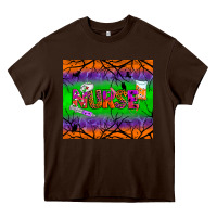 Chocolate Brown halloween nurse tumbler Heavy Core Tee - BundleAndBundleShop