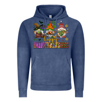 Vintage Denim happy hallothanksmas gnomes Vintage Hoodie - AdoDesignShop