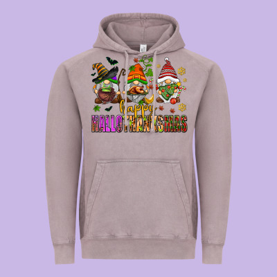 Happy Hallothanksmas Gnomes Vintage Hoodie Designed By Adodesignshop