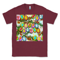 Burgundy Happy Easter Seamless Pattern Classic Tee - BundleAndBundleShop