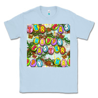 Dusty Blue Happy Easter Seamless Pattern Classic Tee - BundleAndBundleShop