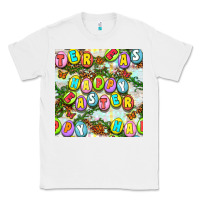 White Happy Easter Seamless Pattern Classic Tee - BundleAndBundleShop