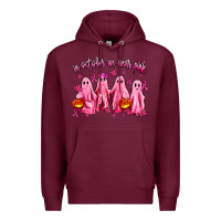Burgundy in october we wear pink ghosts Premium Hoodie - AdoDesignShop