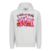 Dove Grey in october we wear pink ghosts Premium Hoodie - AdoDesignShop