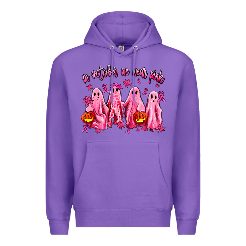 In October We Wear Pink Ghosts Premium Hoodie by AdoDesignShop | Teevron