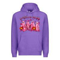Purple in october we wear pink ghosts Premium Hoodie - AdoDesignShop