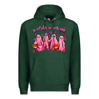 Sports Green in october we wear pink ghosts Premium Hoodie - AdoDesignShop