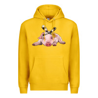 Lemon baby pig with cowhide ribbon Premium Hoodie - RanaPortraitStore