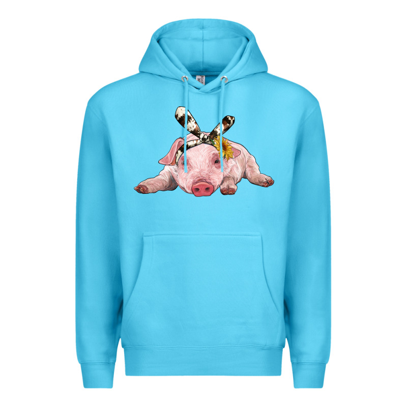 Baby Pig With Cowhide Ribbon Premium Hoodie by RanaPortraitStore | Teevron