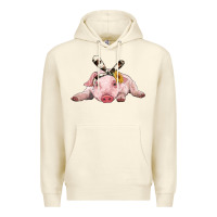Sandshell baby pig with cowhide ribbon Premium Hoodie - RanaPortraitStore