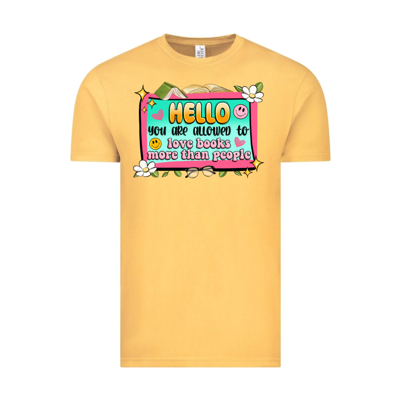 Hello You Are Allowed To Love Books More Than Peop Vintage Tee by Artiststas | Teevron