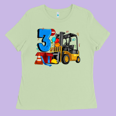 Forklift Birthday Three Ladies Tee Designed By Artiststas