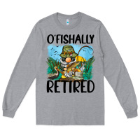 Heather Grey o' fishally retired Long Sleeve Tee - BarkalooDesign