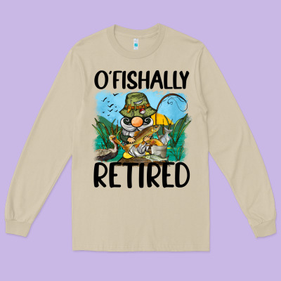 O' Fishally Retired Long Sleeve Tee Designed By Barkaloodesign