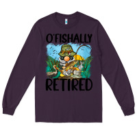 Plum o' fishally retired Long Sleeve Tee - BarkalooDesign