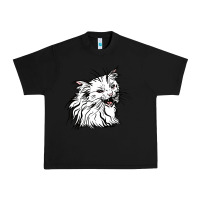Black Drawing Cat Urban Heavy Tee - RacoonDesign