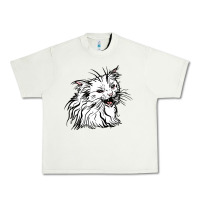 Pistachio Drawing Cat Urban Heavy Tee - RacoonDesign