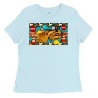 Baby Blue bulldozer sippy Ladies Tee - Artiststas