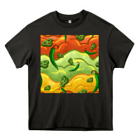 Asphalt mexican sauce and jalapeno seamless pattern Heavy Core Tee - BundleAndBundleShop