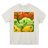 Cream mexican sauce and jalapeno seamless pattern Heavy Core Tee - BundleAndBundleShop