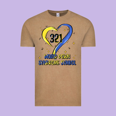 World Down Syndrome Symbol Vintage Tee Designed By Artiststas