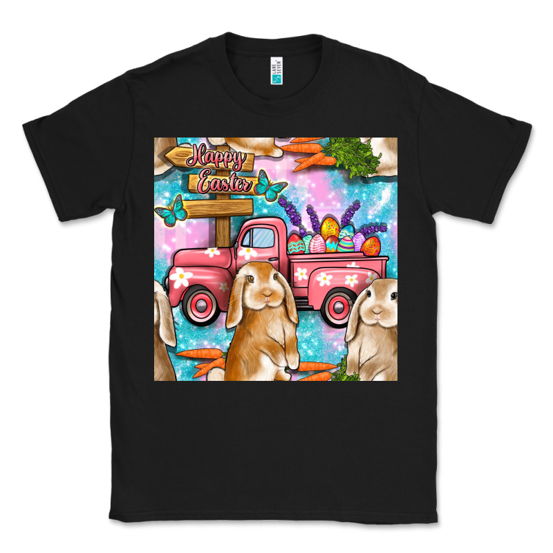 Easter Bunny With Truck Seamless Pattern Classic Tee by BundleAndBundleShop | Teevron